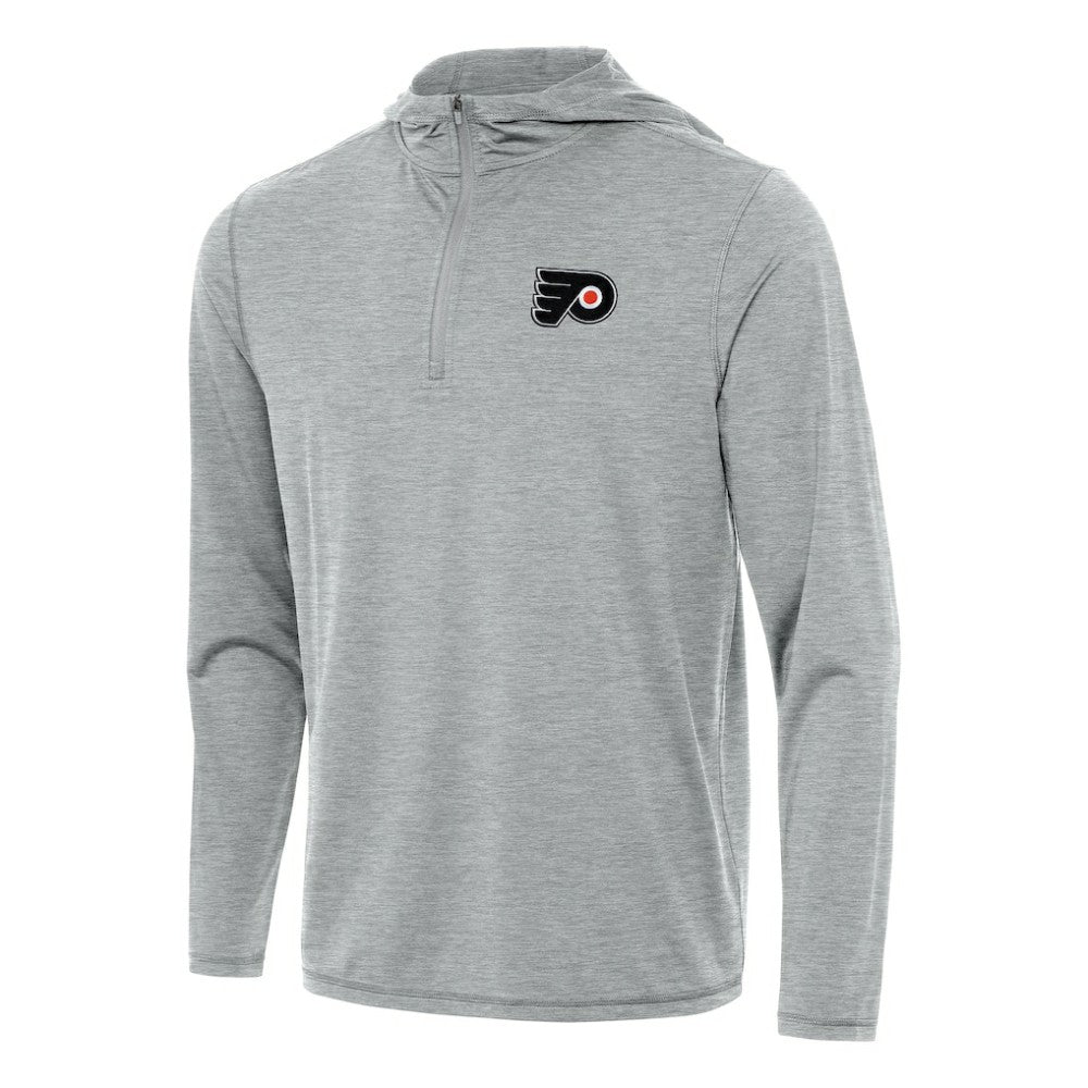 Philadelphia Flyers Antigua Tidy Quarter-Zip Hoodie - Heather Gray | US 202257160