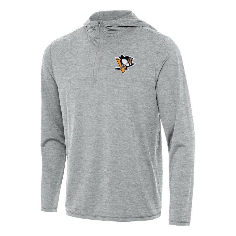 Pittsburgh Penguins Antigua Tidy Quarter-Zip Hoodie - Heather Gray | US 202257164