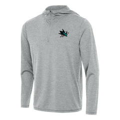 San Jose Sharks Antigua Tidy Quarter-Zip Hoodie - Heather Gray | US 202257165