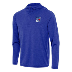 New York Rangers Antigua Tidy Quarter-Zip Hoodie - Heather Royal | US 202257172