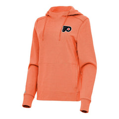 Philadelphia Flyers Antigua Women's Justice Pullover Hoodie - Heather Orange | US 202257337