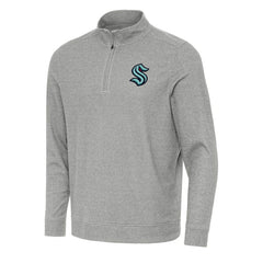 Seattle Kraken Antigua Subtle Quarter-Zip Sweatshirt - Heather Gray | US 202257511