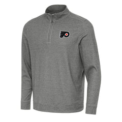 Philadelphia Flyers Antigua Subtle Quarter-Zip Sweatshirt - Heather Black | US 202257531