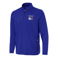 New York Rangers Antigua Perilous Quarter-Zip Sweatshirt - Royal | US 202257544