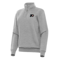 Philadelphia Flyers Antigua Women's Victory Quarter-Zip Sweatshirt - Heather Gray | US 202257608