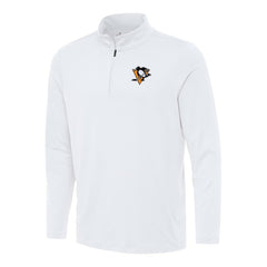 Pittsburgh Penguins Antigua Reprocess Quarter-Zip Top - White | US 202257657