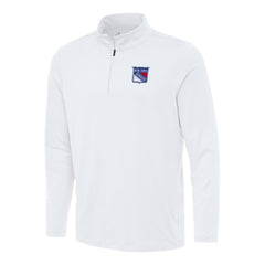 New York Rangers Antigua Reprocess Quarter-Zip Top - White | US 202257676
