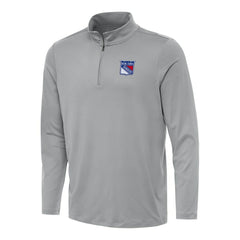 New York Rangers Antigua Reprocess Quarter-Zip Top - Gray | US 202257681