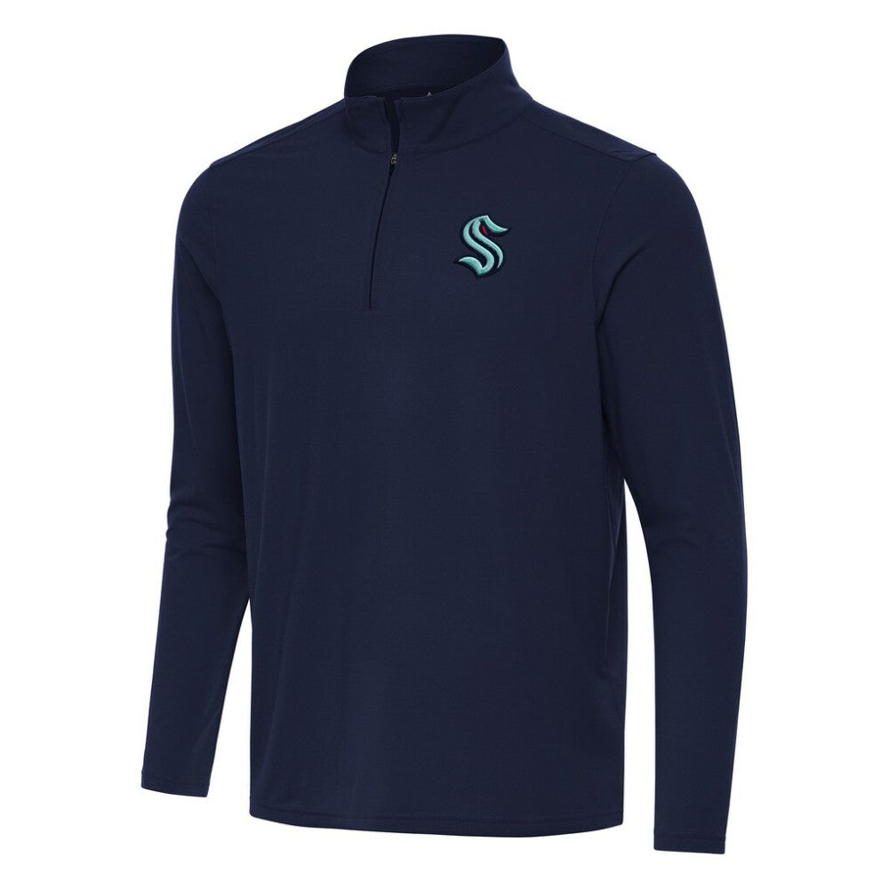 Seattle Kraken Antigua Intent Quarter-Zip Top - Navy | US 202257892