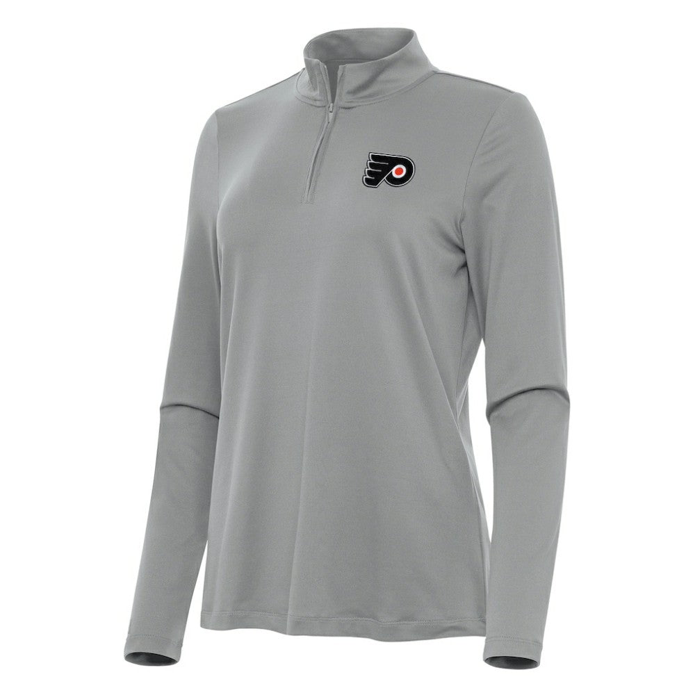 Philadelphia Flyers Antigua Women's Reprocess Quarter-Zip Top - Gray | US 202258022
