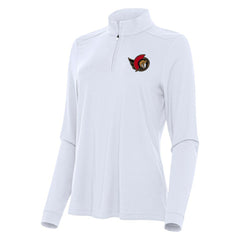 Ottawa Senators Antigua Women's Intent Quarter-Zip Top - White | US 202258197
