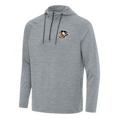Pittsburgh Penguins Antigua Spikes Quarter-Zip Hoodie - Heather Gray | US 202258414