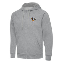 Pittsburgh Penguins Antigua Big & Tall Victory Full-Zip Hoodie - Heather Gray | US 202258476
