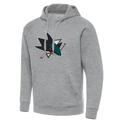 San Jose Sharks Antigua Big & Tall Victory Pullover Hoodie - Heather Gray | US 202258622