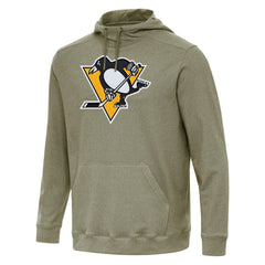 Pittsburgh Penguins Antigua Cloud Pullover Hoodie - Olive | US 202258636