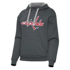 Washington Capitals Antigua Women's Victory Pullover Hoodie - Charcoal | US 202258866