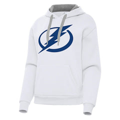 Tampa Bay Lightning Antigua Women's Victory Pullover Hoodie - White | US 202258899