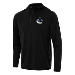 Vancouver Canucks Antigua Tidy Quarter-Zip Hoodie - Heather Black | US 202259108