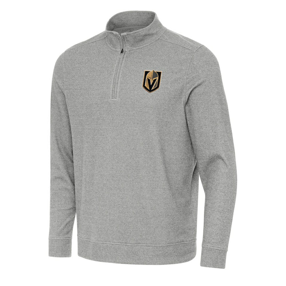 Vegas Golden Knights Antigua Subtle Quarter-Zip Sweatshirt - Heather Gray | US 202259448