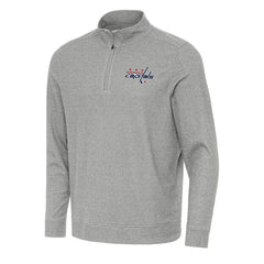 Washington Capitals Antigua Subtle Quarter-Zip Sweatshirt - Heather Gray | US 202259451