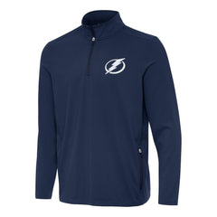 Tampa Bay Lightning Antigua Perilous Quarter-Zip Sweatshirt - Navy | US 202259473