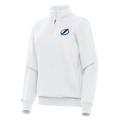 Tampa Bay Lightning Antigua Women's Victory Quarter-Zip Sweatshirt - White | US 202259536
