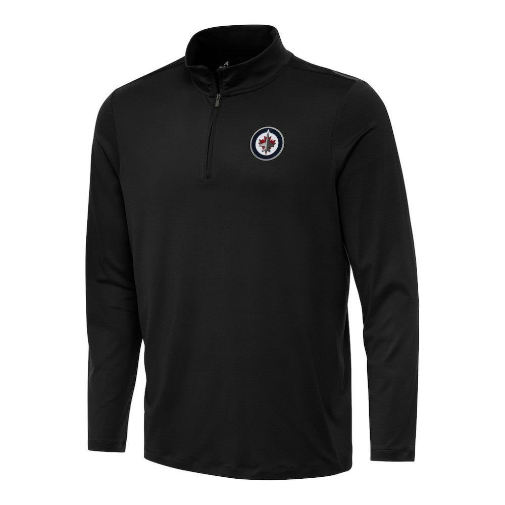 Winnipeg Jets Antigua Reprocess Quarter-Zip Top - Black | US 202259619