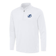 Tampa Bay Lightning Antigua Reprocess Quarter-Zip Top - White | US 202259620