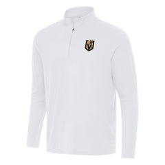 Vegas Golden Knights Antigua Intent Quarter-Zip Top - White | US 202259838