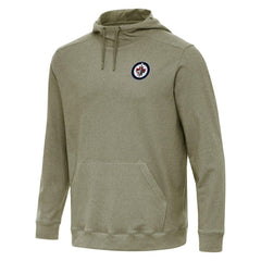 Winnipeg Jets Antigua Cloud Pullover Hoodie - Olive | US 202259860
