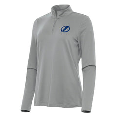 Tampa Bay Lightning Antigua Women's Reprocess Quarter-Zip Top - Gray | US 202259959