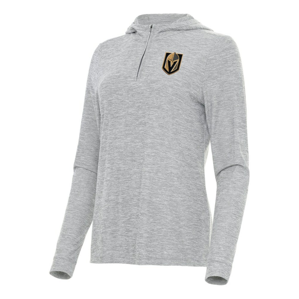 Vegas Golden Knights Antigua Women's Daybreak Quarter-Zip Hoodie - Heather Gray | US 202259996