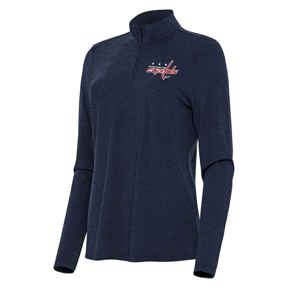 Washington Capitals Antigua Women's Bright Quarter-Zip Top - Heather Navy | US 202260009