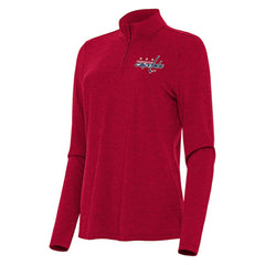 Washington Capitals Antigua Women's Bright Quarter-Zip Top - Heather Red | US 202260010