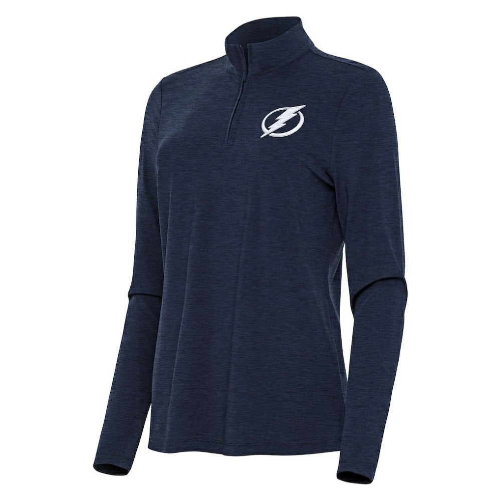 Tampa Bay Lightning Antigua Women's Bright Quarter-Zip Top - Heather Navy | US 202260016