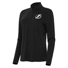 Tampa Bay Lightning Antigua Women's Bright Quarter-Zip Top - Heather Black | US 202260017