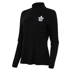 Toronto Maple Leafs Antigua Women's Intent Quarter-Zip Top - Black | US 202260121