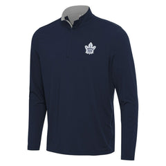 Toronto Maple Leafs Antigua Content Quarter-Zip Pullover Top - Navy/Gray | US 202260223