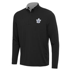 Toronto Maple Leafs Antigua Content Quarter-Zip Pullover Top - Black/Gray | US 202260224