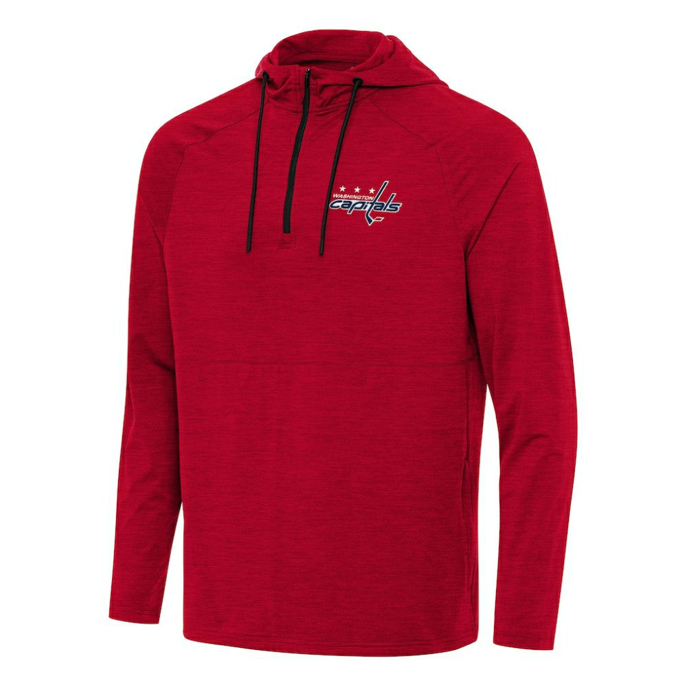 Washington Capitals Antigua Spikes Quarter-Zip Hoodie - Heather Red | US 202260344