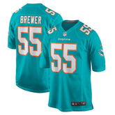 Aaron Brewer Miami Dolphins Game Jersey - Aqua Jerseys