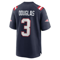Demario Douglas New England Patriots Game Jersey - Navy Jerseys