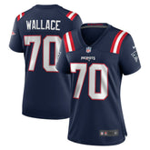 Caedan Wallace New England Patriots Women's Game Jersey - Navy Jerseys