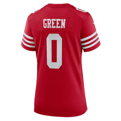 Renardo Green San Francisco 49ers Women's Team Game Jersey - Scarlet Jerseys
