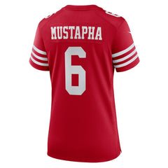 Malik Mustapha San Francisco 49ers Women's Team Game Jersey - Scarlet Jerseys