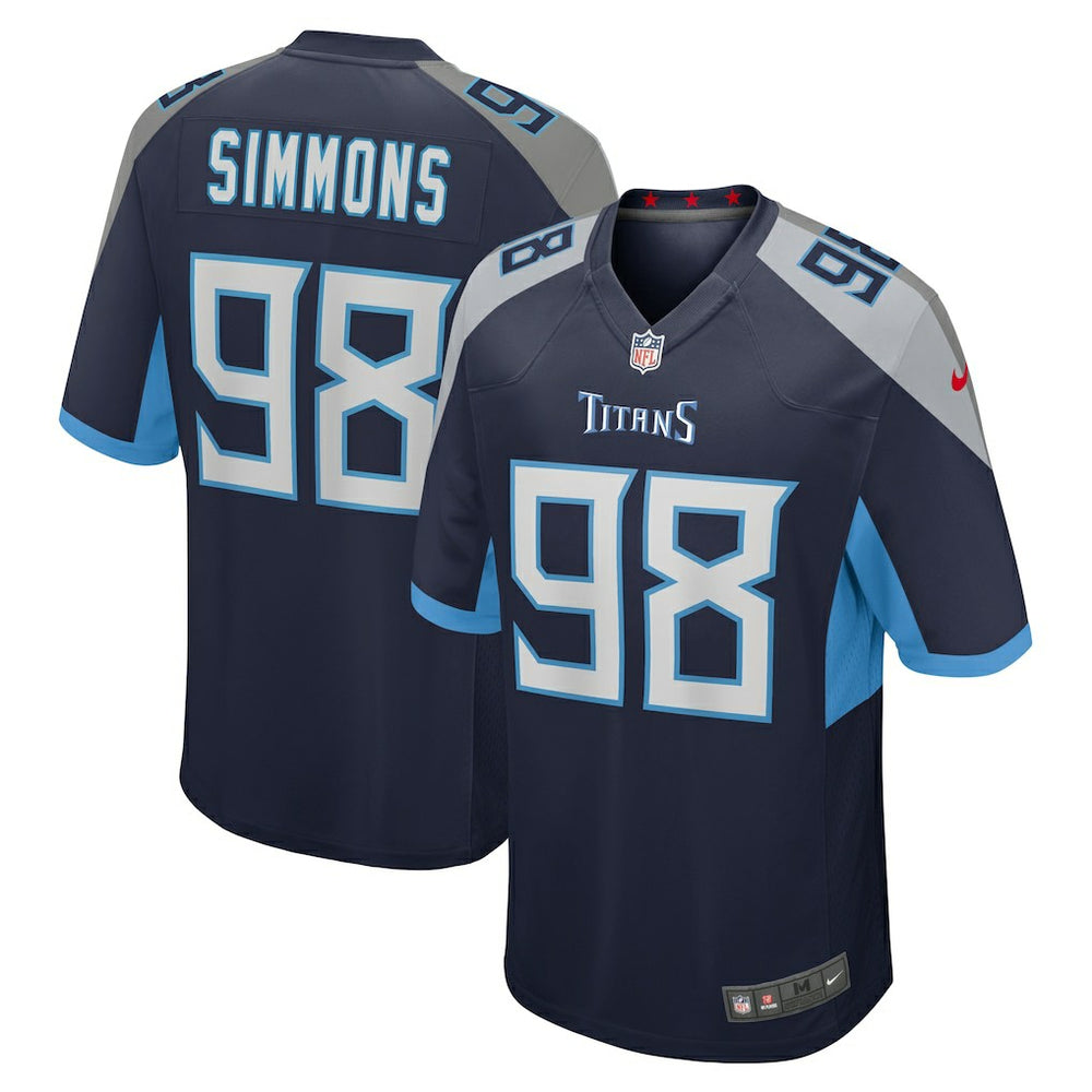 Jeffery Simmons Tennessee Titans Game Jersey - Navy Jerseys