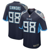 Jeffery Simmons Tennessee Titans Game Jersey - Navy Jerseys