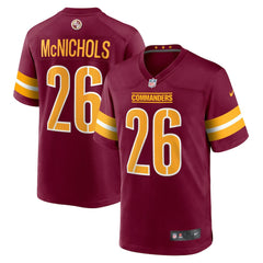 Jeremy McNichols Washington Commanders Game Jersey - Burgundy Jerseys