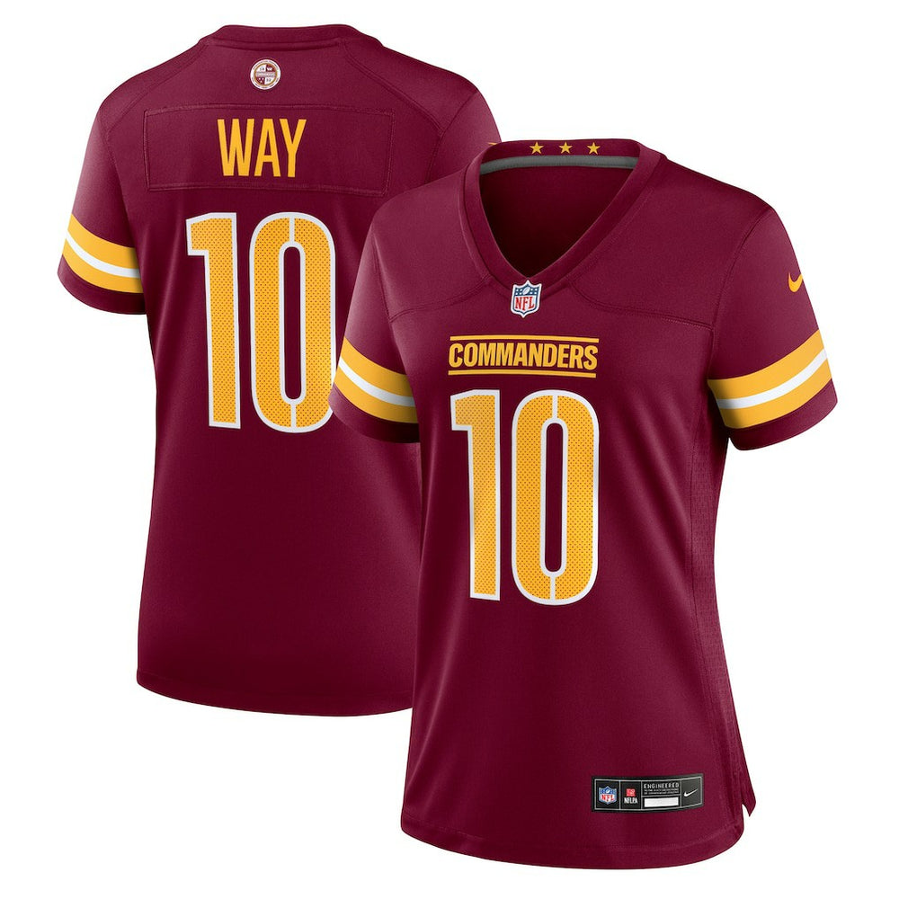 Tress Way Washington Commanders Women's Team Game Jersey - Burgundy Jerseys