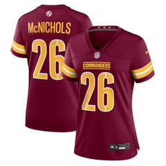 Jeremy McNichols Washington Commanders Women's Team Game Jersey - Burgundy Jerseys